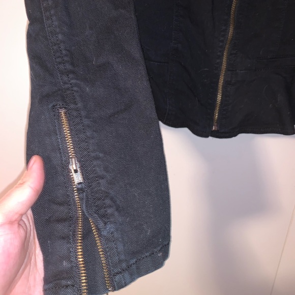 M Black Jean Zippered Jackets - Picture 4 of 6